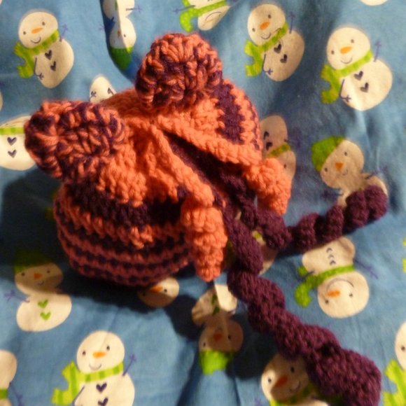 Handmade the cutest  Crochet beanie hat w/ ears - Picture 4 of 6